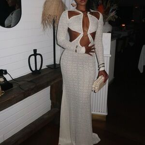 Crochet maxi dress